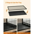 thumbnail image 6 of Wooden Dog Crate Furniture,Double-Doors Kennel for Dogs Indoor up to 30 lb, Removable Tray, End Table Dog Crate for Decoration 27.2"L x 20.1"W x 23.6"H, Greige, 6 of 8
