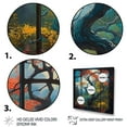 thumbnail image 3 of Designart "Orange And Brown Window Blossoms III" Farm Door and Windows Wall Art Living Room, 3 of 5