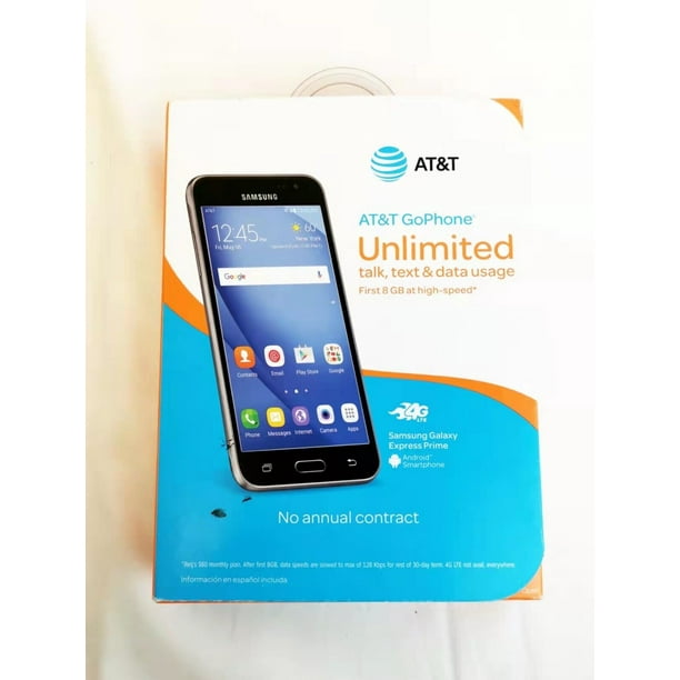 Samsung Galaxy Express Prime 2 BLACK AT&T PREPAID GOPHONE WITH