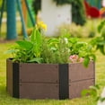 thumbnail image 2 of Yeshouse kit de jardinera hexagonal elevada de 2,6 x 2,6 x 1 pie, diseño tipo madera, grande y profunda, ideal para cultivo de hierbas y verduras en patio, balcón, jardín o interior, 2 of 7