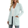 thumbnail image 4 of BUIGTTKLOP Women's Lightweight Open Front Cardigan Casual Long Sleeve Loose Cardigans with Pockets, 4 of 8