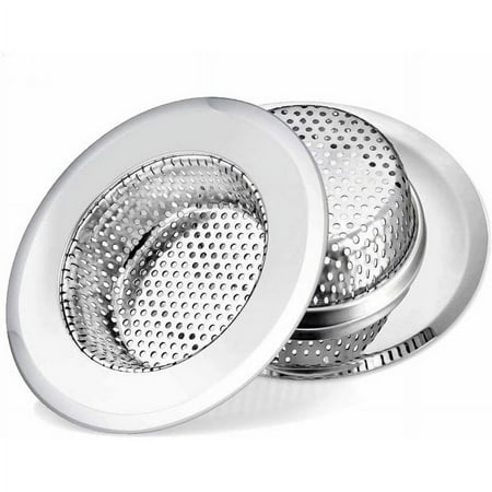 

Limmint Stainless Steel Kitchen Sink Strainer Large Wide Rim Design 2-Pack