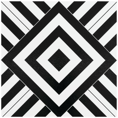120 sq ft Achim Retro Self Adhesive Vinyl Floor Tile - 20 Tiles/12 x 12  Geometric (your bid per sq ft) 