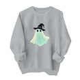 thumbnail image 2 of Jsaierl Women's Halloween Sweatshirts Plus Size Ghost Print Pullovers Soft Loose Fit Crewneck Long Sleeve Shirt Tops Halloween Party Supplies, Sizes S-2XL, 2 of 6