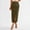 🔥 Army Green, variant on Office Pencil Skirt High-Waist Tailored Slim Fit With Side Pocket And Front Slit Professional Knee-Length Wool Blend For Business Meetings Workwear And Evening Styling Transitional Season