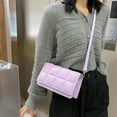 thumbnail image 5 of Urban minimalist fashion small square bag, crossbody shoulder bag-Light purple, 5 of 5