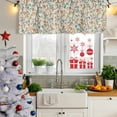 thumbnail image 5 of 2 Pack Valances for Window, Teal Orange Eucalyptus Short Curtains for Kitchen Bedroom Living Room, Spring Botanical Leaves Rod Pocket Small Window Treatment Valance Drapes 42 x 18 Inch, 5 of 8