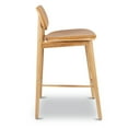 thumbnail image 3 of Poly and Bark Bonato Leather Counter Stool in Caramel Tan/Oak, 3 of 9