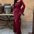 thumbnail image 3 of Sexy Long Sleeve Bodycon Maxi Dress For Women Summer 2024 Fashion O Neck Slim Green Evening Party Dress Elegant Vestidos, 3 of 7