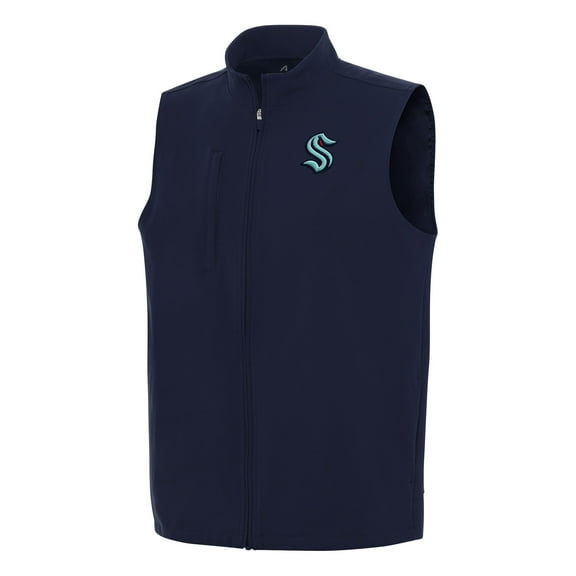 Men's Antigua Navy Seattle Kraken Regard Full-Zip Vest