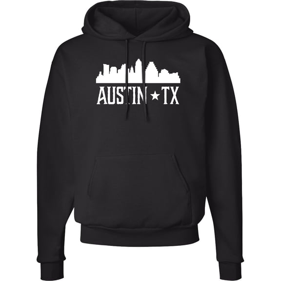 Inktastic Austin Texas Skyline Silhouette Tx City Adult Hoodie Sweatshirt