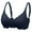 Black, variant on Front Close Bras for Women - Women's Solid Color Seamless Underwear without Steel Rims Detachable Chest Sagging Wave Pattern Bra Blue M