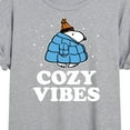 thumbnail image 3 of Peanuts - Snoopy - Puffer - Cozy Vibes - Juniors Ideal Flowy Muscle T-Shirt, 3 of 6