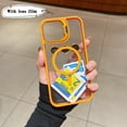 thumbnail image 2 of for iPhone 16 Magnetic Phone Case, Compatible with MagSafe, Military-Grade Protective Case, With Lens Flim, Built-in Stash Camera Stand Phone Case, Scratch-Resistant Back Cover,Orange, 2 of 8