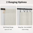 thumbnail image 4 of Patin Natural Curtains 2 Panels 42 x 54 Inch, Soft Light Filtering Faux Linen Textured Farmhouse Bedroom Curtains, Rod Pocket Airy Drapes for Living Room, 4 of 10