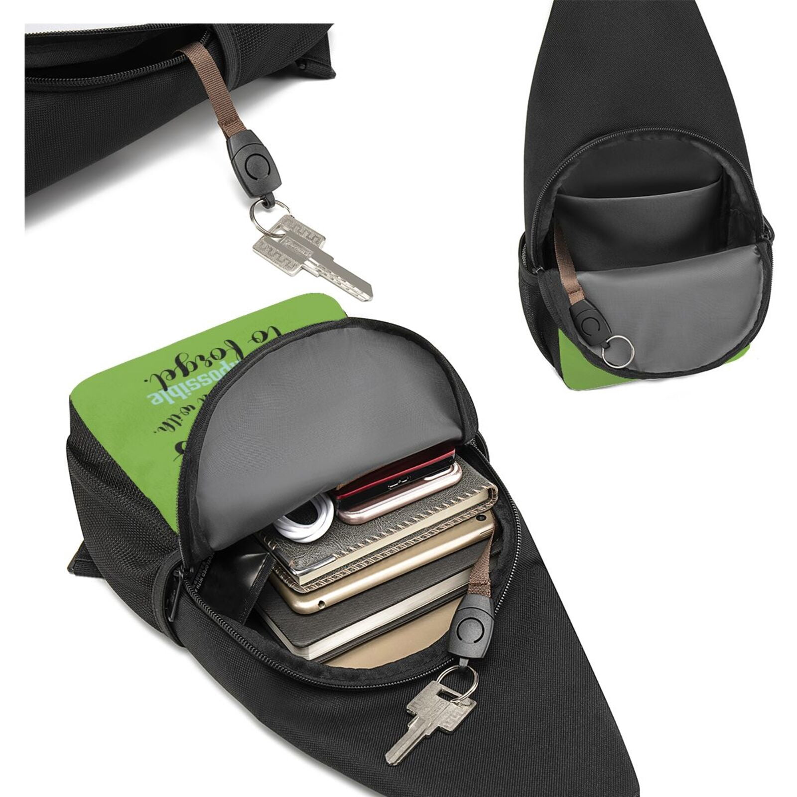 Xecao's A Truly Great Boss Print Sling Bag: A Versatile Chest, Shoulder, and Crossbody Backpack for Casual Days Out, Perfect for Both Men and Women