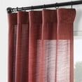 thumbnail image 6 of Half Price Drapes Red Rustic Linen Weave Light Filtering Curtains for Bedroom (2 Panel), 50W X 84L, 6 of 12