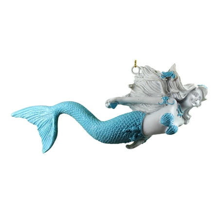 Swim Like a Mermaid Christmas Holiday Ornament Resin 7.75 Inches