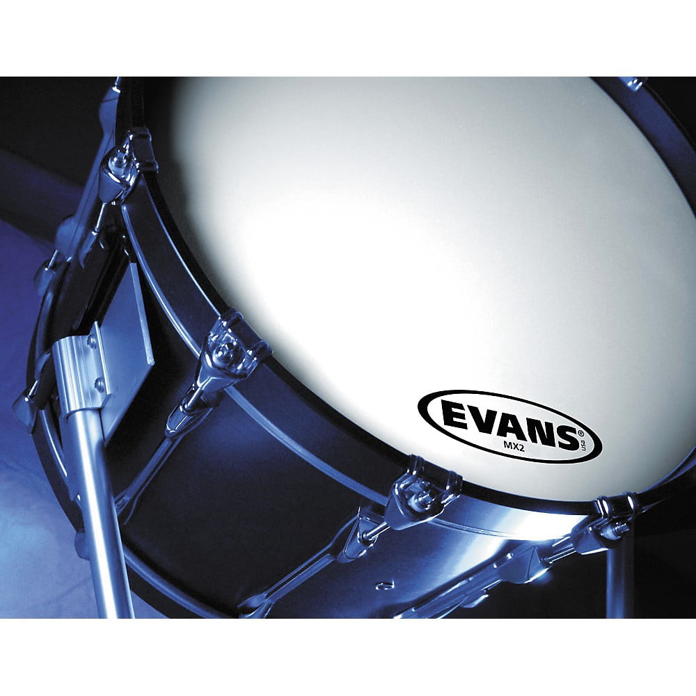 EVANS MX2 White Marching Bass Head 16 in.