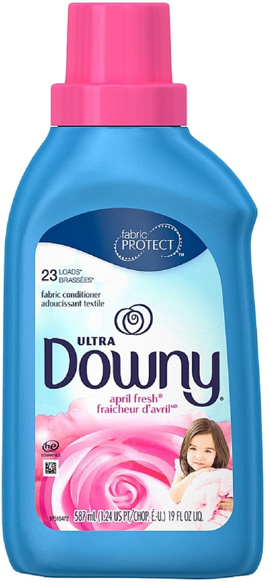 Downy Ultra Liquid Fabric Softener, April Fresh 19 oz (Pack of 6 ...