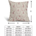 thumbnail image 5 of Fall Pillow Covers 18x18 Set of 2 Pink Pumpkin Autumn Themed Thanksgiving Harvest Print Decorative Throw Pillows Outdoor Pillowcase Farmhouse Linen Cushion Case Decor for Sofa Couch Bed, 5 of 6