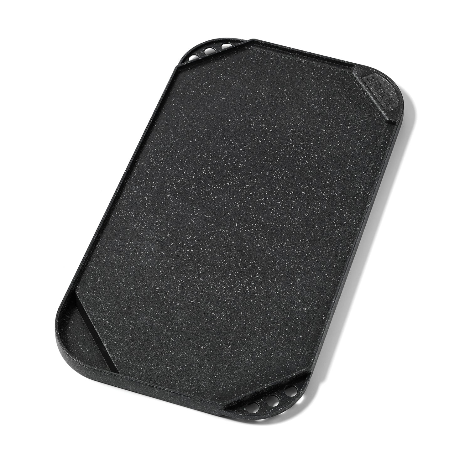 THE ROCK by Starfrit 10.6" x 19.5" Non-Stick Aluminum Reversible Grill and Griddle, 034614-004-0000