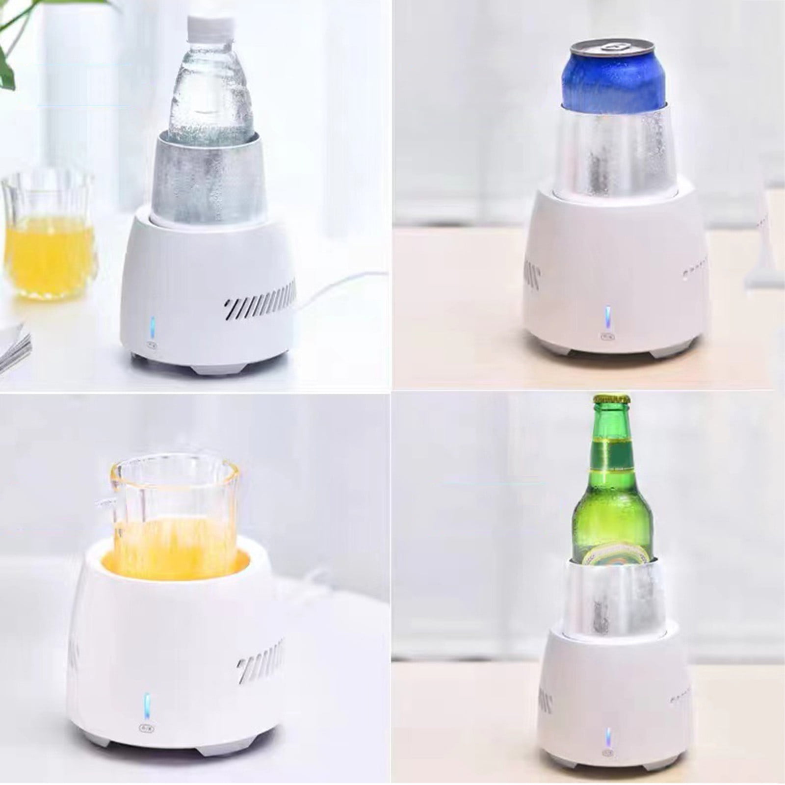 LHWEN Portable Mini Refrigerator Electric Drink Cooler Quick Cup Home Cold Drink Machine Small Appliance Kettle Instant Silent Energy Saving Suitable for Bars Cafes Restaurants Parties Buffets Easy