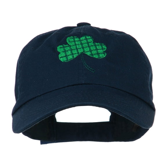 Clover Design Embroidered Cap - Navy OSFM