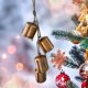 thumbnail image 4 of Fiudx Decoración del hogar 4 campanas navideñas de hierro fundido doradas, campanas de vaca colgantes de hierro fundido, 4 of 7