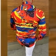 thumbnail image 3 of Camisa de fiesta de oficina para hombre, talla XL, blusa estampada de manga larga con cuello, 3 of 5