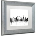 thumbnail image 2 of Trademark Fine Art "London England Skyline B&W 2" Canvas Art by Michael Tompsett, White Matte, Silver Frame, 2 of 4