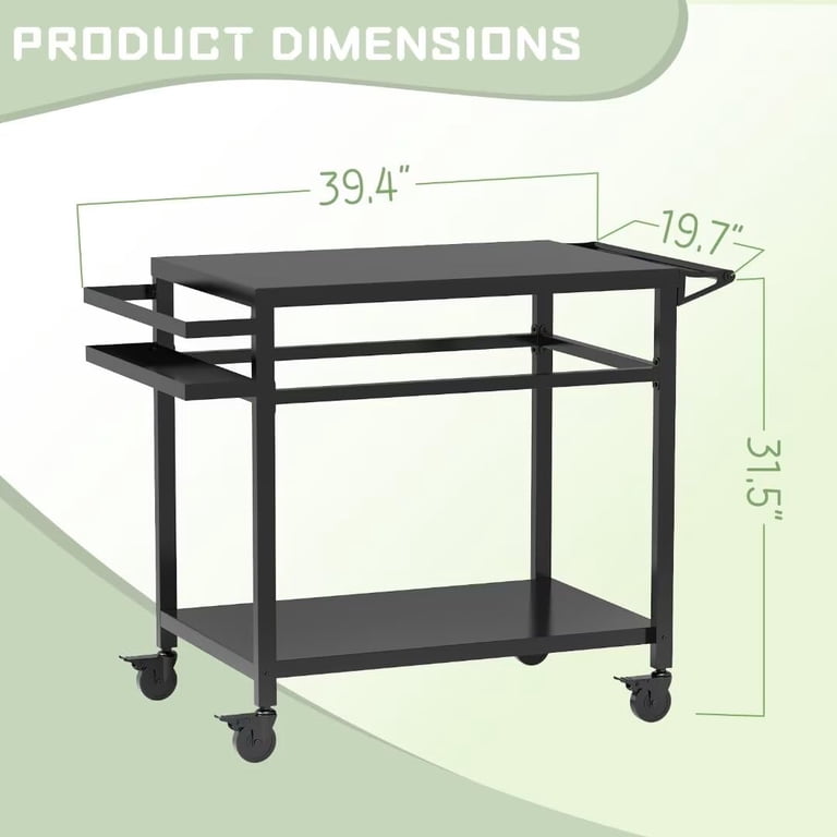 SEMOPRUS Grill Table, 32"x20" Outdoor Prep Cart photo 4