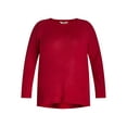 thumbnail image 5 of Terra & Sky Women’s Plus Mixed Rib Crewneck Sweater, Lightweight, Sizes 0X-5X, 5 of 5