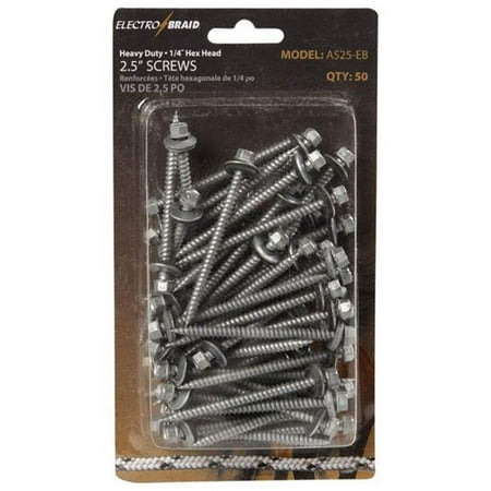 

Woodstream & Fishock AS25-EB 2.5 in. Electrobraid Screws - Packo f 50