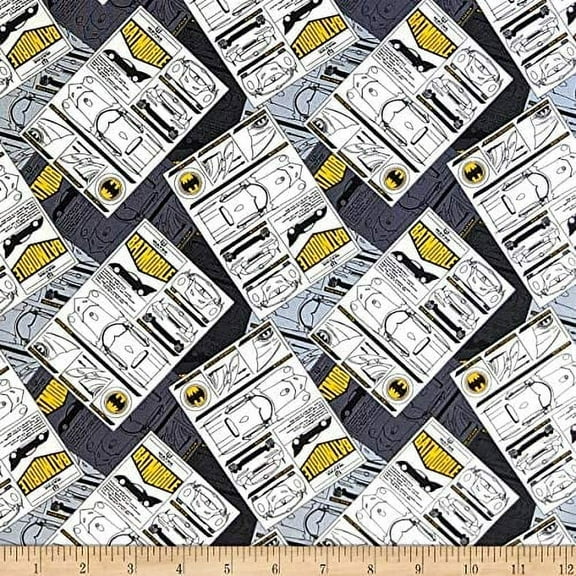 Batman 80th Anniversary- Batmobile Cotton fabric Sold by The Yard