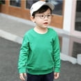 thumbnail image 1 of LSLJS Toddler Baby Boy Girl Fleece Pullover Sweatshirt Solid Color Crewneck Blouse Shirt Tops Warm Fall Winter Clothes, 1 of 5