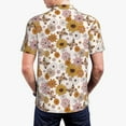 thumbnail image 4 of Daiia Sunflowers And Butterflies Pattern Men’s Polo Shirts,Solid Deck Shirt,Classic Fit, Breathable Cotton Polo for Casual and Sport Wear-, 4 of 9