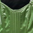 thumbnail image 6 of Feancey Womens Corsets Adjustable Shoulder Straps Bustier Tops Lace Up Vintage Overbust Corsets Halloween Dressy Elegant Body Shapewear Tank Top Green L, 6 of 10