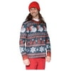 Santa Snowflake Christmas Tree Holiday Winter Festive Ugly Sweater Adult Size