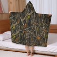 thumbnail image 5 of Vine Camo Tree Trunk Pattern Hooded Bath Towel，50"x30" for Ages 3 To 12 Kids, Quick Dry Lightweight Soft Microfiber Hood Beach Towel Cover Up for Kids, 5 of 7