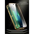 thumbnail image 4 of Étui Protecteur d'Écran pour iPhone 13 IBAOLE Couverture Magnétique Double Face Trempée IBAOLE avec Protecteur d'Objectif de Caméra - Or Or iPhone 13, 4 of 7