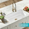 thumbnail image 3 of KRAUS Pintura 31 1/2-inch 16 Gauge Undermount Single Bowl Enameled Steel Kitchen Sink in White, 3 of 11