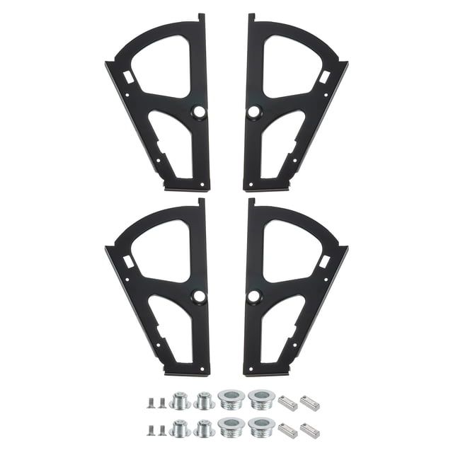 4 Piezas Bisagras para Cajones de Zapatos, 1 Capa, Bisagras de Acero para Muebles, Placa Giratoria de Repuesto para Armarios, Color Negro