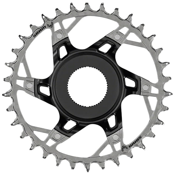 SRAM XX Eagle T-Type DM E-MTB STEPS, Chainring, Teeth: 34, Speed: 12, BCD: Direct Mount, Aluminum/Steel, Black
