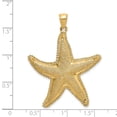 thumbnail image 3 of 14K Yellow Gold Textured Polished Beaded Starfish Pendant, 3 of 4