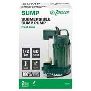 Zoeller 1/2 HP 115V Cast Iron Submersible Sump Pump, 60 GPM 1075-0001