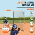 thumbnail image 2 of KFFKFF 7x7ft L-Screen Softball Screen Netting for Indoor Softball Screen, 2 of 9