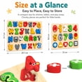 thumbnail image 3 of Rirool Wooden Alphabet Puzzle Board Game for Kids, Montessori Color Matching Learning Toy, Early Education Fine Motor Skills Activity, Preschool Classroom Gift for Boys Girls Ages 3+, 3 of 8