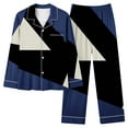 thumbnail image 1 of Yuyuzo Womens Pajamas Sets Long Sleeve Top and Pants Color Block Lounge Sets Button down Sleepwear 2 Pjs, 1 of 4