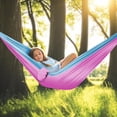 thumbnail image 5 of HOMEYA Kids Camping Hammock,Ultralight Portable Parachute Nylon Sling Swing Hammock,Durable Kids Camping Gear with Tree Strap & Carabiners,Up to 500lbs, 5 of 7